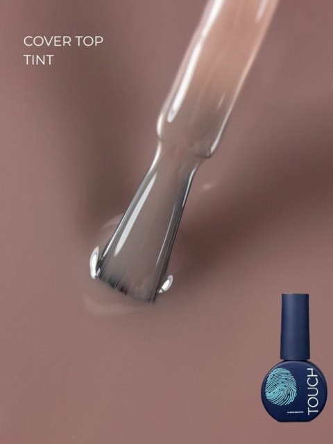 TOUCH Cover top Tint - kryjący top hybrydowy o subtelnym, chłodnym taupe odcieniu z nutą fioletu, 7 ml