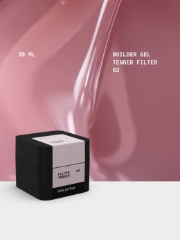 BIBLIOTEKA Builder gel 02 Tender Filter - półprzezroczysty pudroworóżowy żel budujący, 30 ml