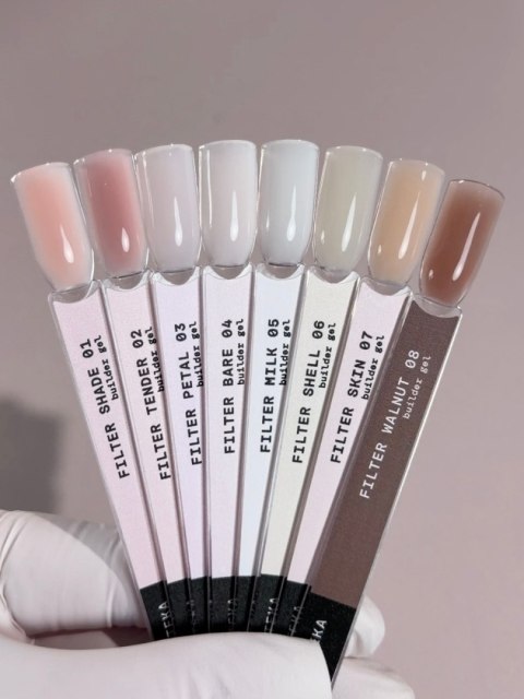 BIBLIOTEKA Builder gel 06 Shell Filter - półprzezroczysty kremowo-beżowy żel budujący, 15 ml