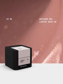 BIBLIOTEKA Builder gel 20 Skin Luster - naturalny beżowy żel budujący z delikatnymi drobinkami, 15 ml
