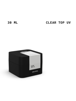 BIBLIOTEKA CLEAR TOP UV - błyszczący top bez lepkiej warstwy z UV-filtrem, 30 ml