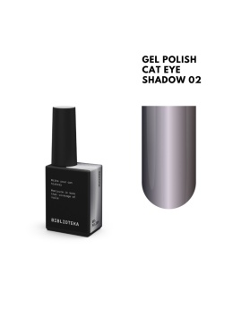 BIBLIOTEKA Cat Eye Gel Polish 02 Shadow, 10 ml - grafitowy lakier hybrydowy z efektem „kocie oko”