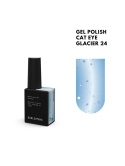 BIBLIOTEKA Cat Eye Gel polish 24 Glacier, 10 ml - niebieski lakier hybrydowy z efektem „kociego oka”