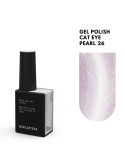 BIBLIOTEKA Cat Eye Gel Polish 26 Pearl, 10 ml - beżowy lakier hybrydowy z efektem „kociego oka”