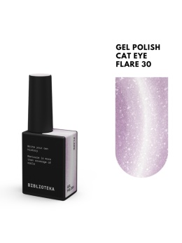 BIBLIOTEKA Cat Eye Gel Polish 30 Flare, 10 ml - malinowo-różowy lakier hybrydowy z efektem „kociego oka”