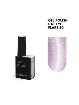 BIBLIOTEKA Cat Eye Gel Polish 30 Flare, 10 ml - malinowo-różowy lakier hybrydowy z efektem „kociego oka”