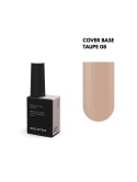 BIBLIOTEKA Cover Base 08 Taupe – kamuflująca baza hybrydowa w stonowanym beżowo-szarym odcieniu, 10 ml