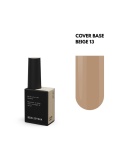 BIBLIOTEKA Cover Base 13 Beige – kamuflująca baza hybrydowa w ciepłym, miodowo-beżowym odcieniu, 10 ml
