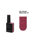 BIBLIOTEKA Flash Gel Polish 07 Wine Soul, 10 ml - bordowy lakier hybrydowy z efektem flash