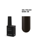 BIBLIOTEKA Gel polish 08 Bark, 10 ml - lakier hybrydowy (bardzo ciemny, chłodny brąz)