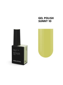 BIBLIOTEKA Gel Polish 10 Sunny, 10 ml - lakier hybrydowy (jasny, cytrynowy żółty)