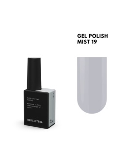 BIBLIOTEKA Gel Polish 19 Mist, 10 ml - lakier hybrydowy (jasny, gołębi szary)