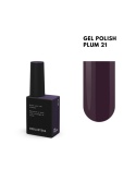 BIBLIOTEKA Gel Polish 21 Plum, 10 ml - lakier hybrydowy (bardzo ciemny fiolet)