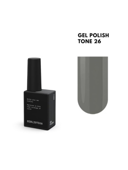 BIBLIOTEKA Gel Polish 26 Tone, 10 ml - lakier hybrydowy (ciemny grafit)