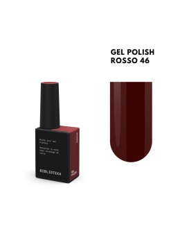 BIBLIOTEKA Gel Polish 46 Rosso, 10 ml - lakier hybrydowy (ciepły, ciemny odcień czerwieni)