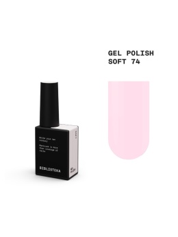 BIBLIOTEKA Gel Polish 74 Soft, 10 ml - lakier hybrydowy (pastelowy jasny róż)