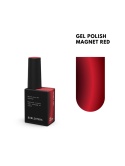 BIBLIOTEKA Gel Polish Magnet Red, 10 ml - czerwony lakier hybrydowy z efektem „kociego oka"