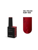 BIBLIOTEKA Gel Polish Ruby Red, 10 ml - lakier hybrydowy (czerwień z sześciokątnymi drobinkami)