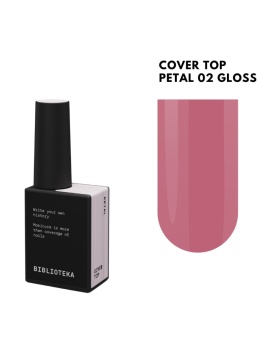 BIBLIOTEKA Gloss Cover Top PETAL 02 - jasnoróżowy top hybrydowy bez warstwy dyspersyjnej, 10 ml