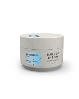 NAILSOFTHEDAY Builder gel 100 - niebieski żel budujący z kwiatami, 15 ml