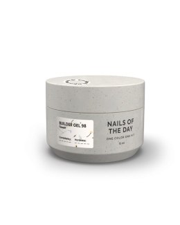 NAILSOFTHEDAY Builder gel 98 - przezroczysty żel budujący z kwiatami, 15 ml