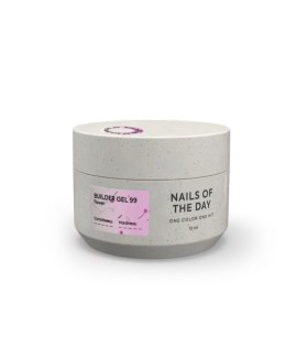 NAILSOFTHEDAY Builder gel 99 - różowy żel budujący z kwiatami, 15 ml