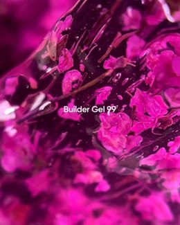 NAILSOFTHEDAY Builder gel 99 - różowy żel budujący z kwiatami, 15 ml