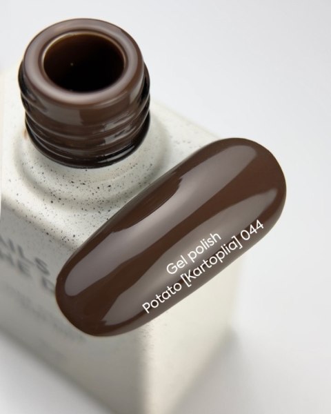 NAILSOFTHEDAY Potato 044 Gel Polish - głęboki, chłodny brązowy lakier hybrydowy, 10 ml