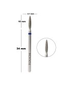 TOUCH Frez diamentowy zaokrąglony płomyk niebieski 2,1 mm