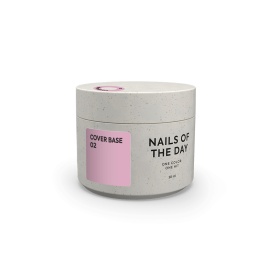 NAILSOFTHEDAY Cover base 02 - półprzezroczysta różowa nude baza hybrydowa, 30 ml