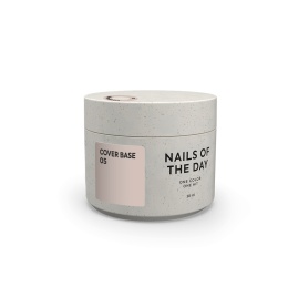 NAILSOFTHEDAY Cover base 05 - półprzezroczysta chłodno-karmelowa baza hybrydowa, 30 ml