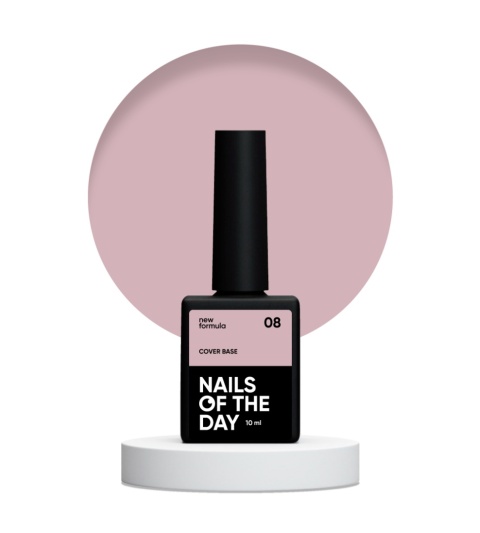 NAILSOFTHEDAY Cover base 08 - półprzezroczysta baza w odzieniu kawy kappucino, 10 ml
