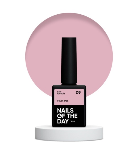 NAILSOFTHEDAY Cover base 09 - półprzezroczysta nude baza , 10 ml
