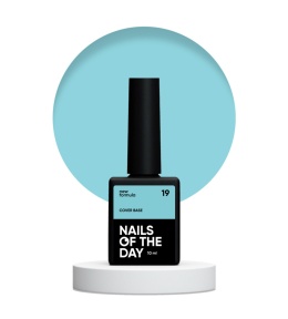 NAILSOFTHEDAY Cover base 19 - półprzezroczysta jasno-błękitna baza hybrydowa, 10 ml