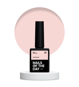 NAILSOFTHEDAY Cover base 21 - półprzezroczysta brzoskwiniowa baza hybrydowa, 10 ml