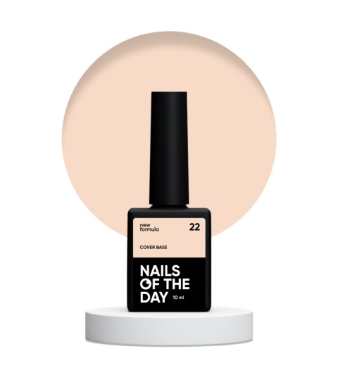 NAILSOFTHEDAY Cover base 22 - półprzezroczysta morelowa baza hybrydowa, 10 ml