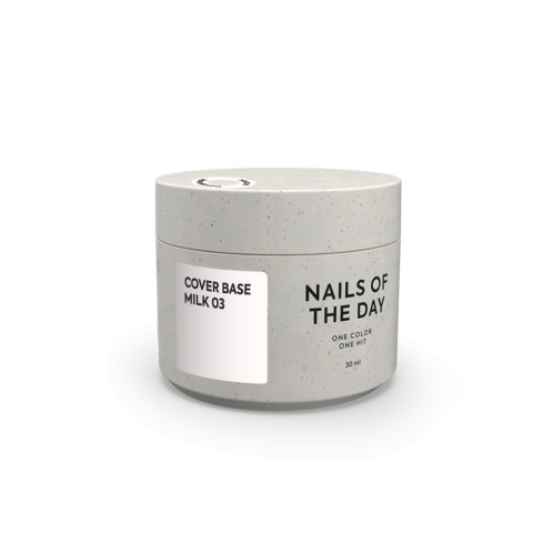 NAILSOFTHEDAY Cover base Milk 03 - półprzezroczysta mleczna baza hybrydowa, 30 ml