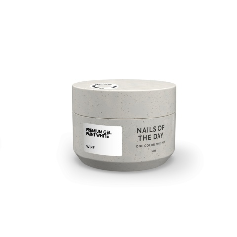 NAILSOFTHEDAY Premium gel paint White wipe - biała farbka z lepką warstwą, 5 ml