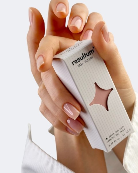 Resultum Nail polish Hardener S.O.S Nude - beżowa odżywka do paznokci, 11 ml