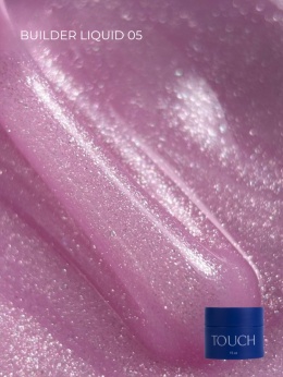 TOUCH Builder liquid 05 - różowy z brokatem mocny żel o płynnej koncystencji, 15 ml