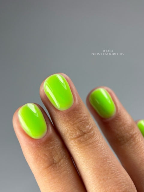 TOUCH Neon base 05- zielona neonowa baza hybrydowa, 13 ml