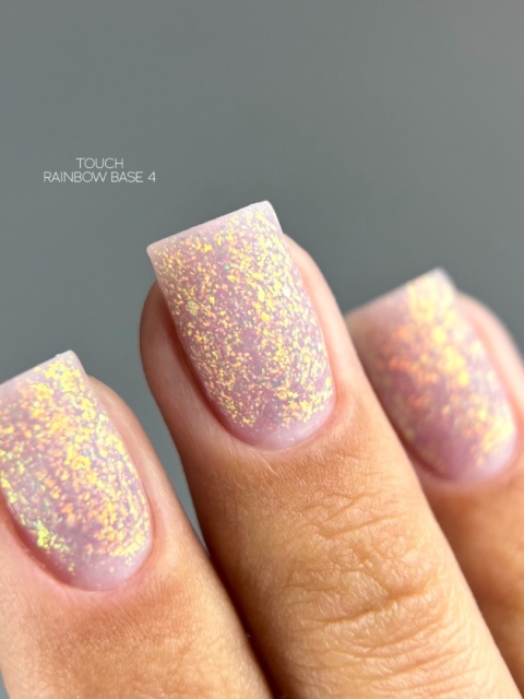 TOUCH Rainbow base 04 - baza hybrydowa z płatkami yuki, 13 ml