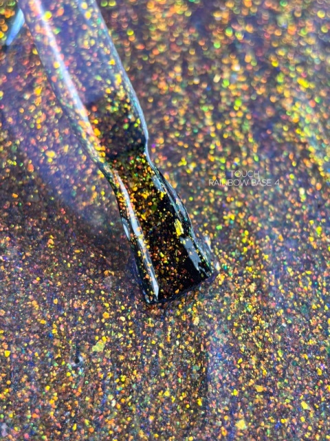 TOUCH Rainbow base 04 - baza hybrydowa z płatkami yuki, 13 ml