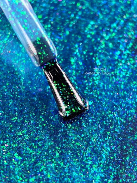 TOUCH Rainbow base 05 - baza hybrydowa z płatkami yuki, 13 ml