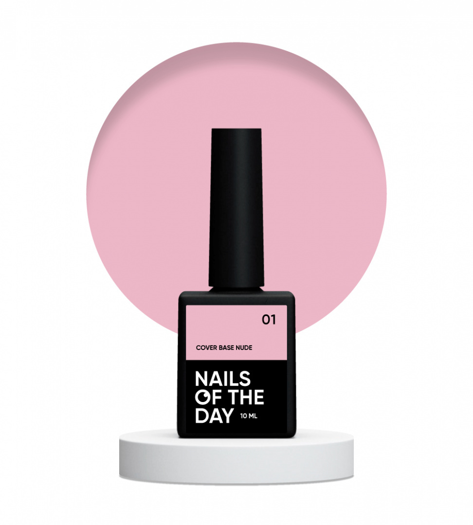 Baza hybrydowa NAILS OF THE DAY Cover base nude 01, 10 ml
