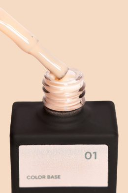 NAILSOFTHEDAY Color base 01 - piaskowo-beżowa baza do paznokci, 10 ml