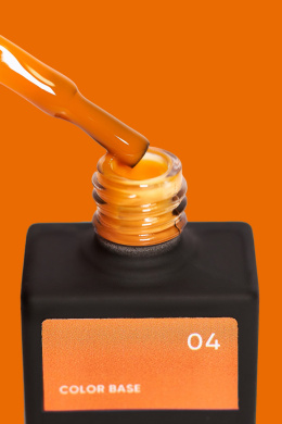 NAILSOFTHEDAY Color base 04 - marchewkowo-pomarańczowa baza do paznokci, 10 ml