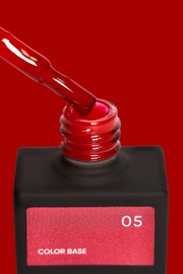 NAILSOFTHEDAY Color base 05 - ciemno-czerwona baza do paznokci, 10 ml