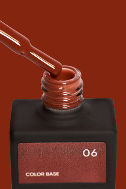 NAILSOFTHEDAY Color base 06 - intensywno-brązowa baza do paznokci, 10 ml