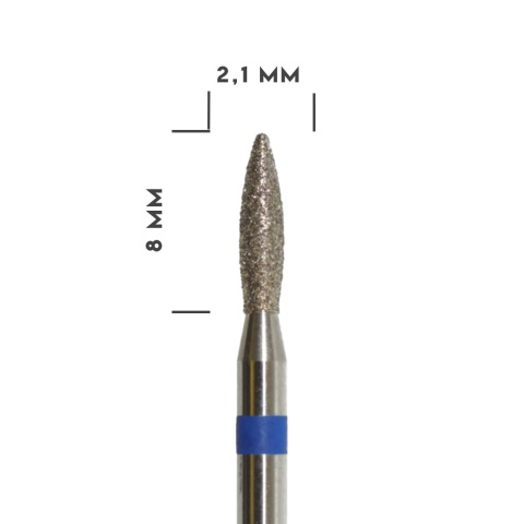 MILL frez diamentowy - płomyk niebieski 2,1 mm